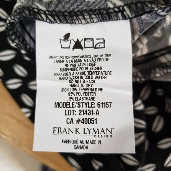 Frank Lyman Design Black and White Sheath Maxi Dress - Picture 11 of 11